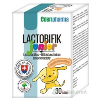 EdenPharma LACTOBIFIK junior žuvacie tabliety príchuť pomaranč 30 ks