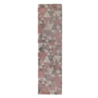 Běhoun koberec Dakari Nuru Pink/Cream/Grey - 60x230 cm Flair Rugs koberce