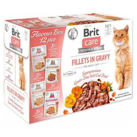 Kapsičky Brit Care Cat Flavour box filety v omáčke Multi 12x85g