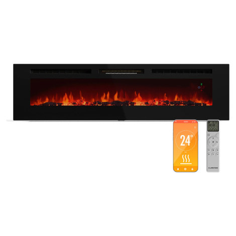 Klarstein Galeras Smart Inteligentný elektrický krb, 2 nastavenia teploty, 16 - 30°| LED ilúzia 
