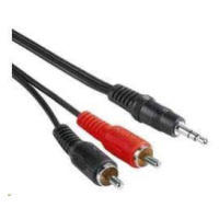 PREMIUMCORD Audio kábel 3,5 mm Jack - 2x Cinch 5 m (M/M, stereo)