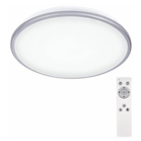 Solight LED stropné svetlo Silver, okrúhle, 24W, 1800lm, stmievateľné, s ovládačom, 38cm
