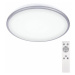 Solight LED stropné svetlo Silver, okrúhle, 24W, 1800lm, stmievateľné, s ovládačom, 38cm