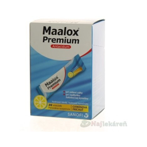 Maalox Premium sus por 460 mg/400 mg (vrecko) 20x4,3 ml