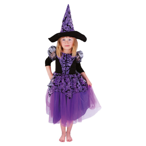 Detský kostým čarodejnica fialová (M)