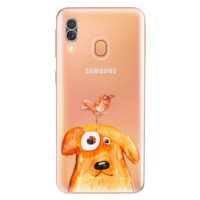 Odolné silikónové puzdro iSaprio - Dog And Bird - Samsung Galaxy A40