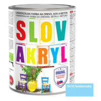 SLOVAKRYL - Univerzálna vodou riediteľná farba 0,75 kg 0410 - svetlomodrá