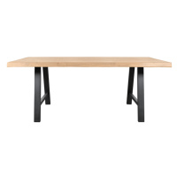 Sconto Jedálenský stôl AMAYA AN dub/kov, šírka 200 cm, prírodná hrana