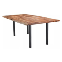 Sconto Jedálenský stôl GURU FOREST akácia/čierna, 90x60 cm