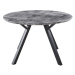 Okrúhly jedálenský stôl Roberta 120x120 cm, šedý betón%