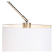 Závesná lampa s ľanovým tienidlom biela 35 cm - oceľ Blitz I