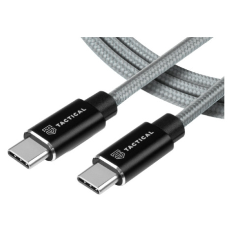 Kábel Tactical Fast Rope Aramid 024, USB-C na USB-C 100W 20V/5A, 0.3m, sivý