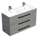 Kúpeľňová skrinka s umývadlom Naturel Cube Way 120x76,5x46 cm betón mat CUBE461203BEMOD