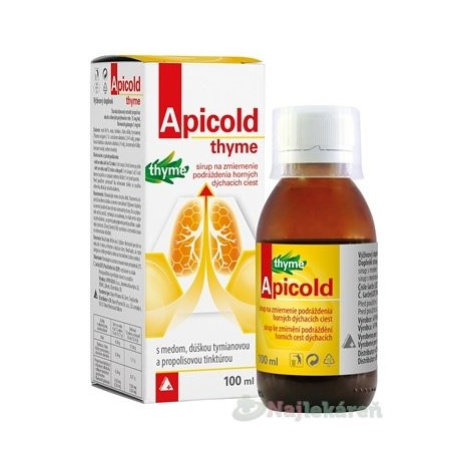 Apicold thyme sirup na vykašliavanie 100 ml