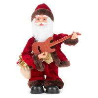 Dekorácia MagicHome Vianoce, Santa s gitarou, 3xAAA, 35 cm, hrajuci