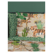 Béžovo-zelené obojstranné obliečky s motívom mačkovitých šeliem 140 x 200 cm / 70 x 90 cm Good M