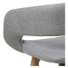 Dkton 23541 Dizajnová pultová stolička Natania, svetlo šedá
