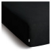 Čierna napínacia džersejová plachta 180x200 cm Amber – DecoKing