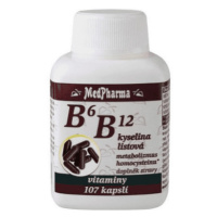 MEDPHARMA B6 a B12 + kyselina listová 107 kapsúl