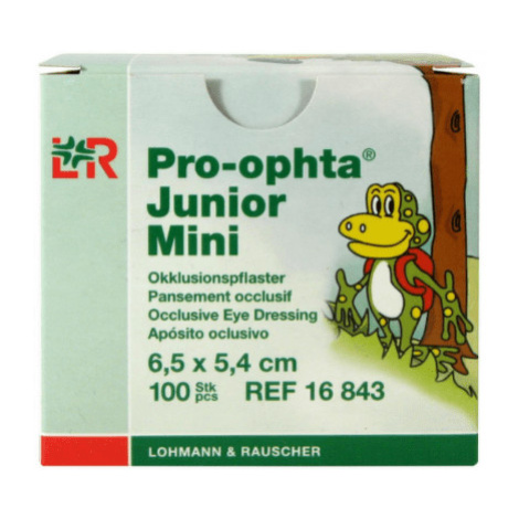 PRO-OPHTA Junior mini očné krytie 6,5 x 5,4 cm 100 ks
