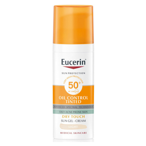 EUCERIN Sun OilControl Tinted Krémový gél na opaľovanie na tvár SPF50+ light 50 ml