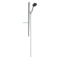 Hansgrohe Rainfinity, sprchová sada 130 3jet s tyčou 90 cm a poličkou na mydlo, chrómová, HAN-27