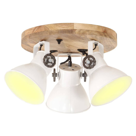 vidaXL Industriálna stropná lampa 25 W, biela 42x27 cm E27