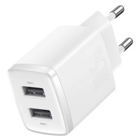 Nabíjačka Baseus Compact Quick Charger, 2x USB, 10.5W (white)