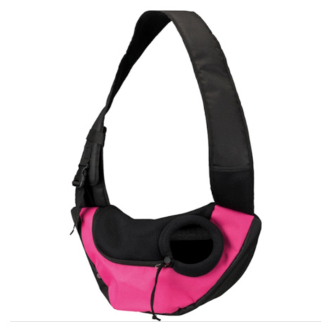 TRIXIE Sling taška na psa do 5 kg cez rameno ružovo/čierna 50x25x18 cm