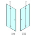 POLYSAN - FORTIS LINE sprchové dvere 900, číre sklo, ľavé FL1090L