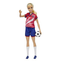 BRB Futbalová bábika - Barbie v červenom drese