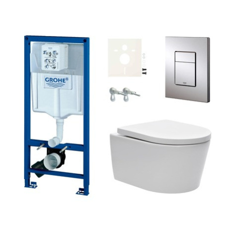 Cenovo zvýhodnený závesný WC set Grohe do ľahkých stien / predstenová montáž + WC SAT Brevis SIK