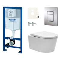 Cenovo zvýhodnený závesný WC set Grohe do ľahkých stien / predstenová montáž + WC SAT Brevis SIK