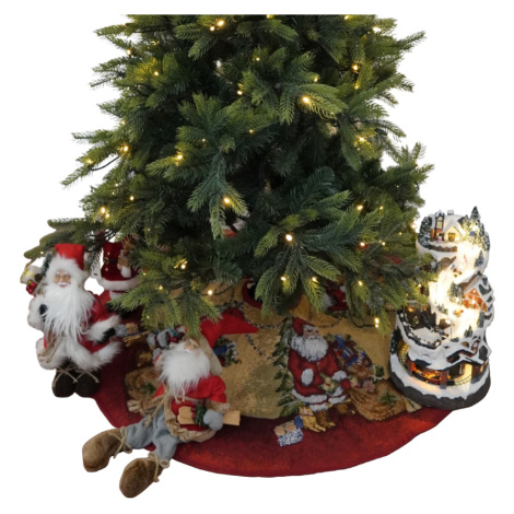 TEMPO-KONDELA GORGINA, podložka pod vianočný stromček, červená/béžová, 1 m Tempo Kondela