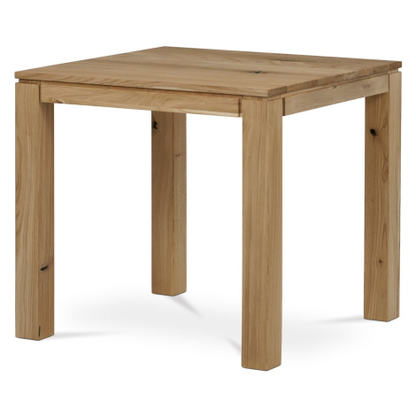 Jedálenský stôl z masívneho dreva 80 x 80 cm, dub Autronic