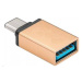 Adaptér PREMIUMCORD USB 3.1 C/male - USB 3.0 A/samica, zlatá, OTG