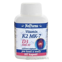 MedPharma VITAMÍN K2 MK-7 + D3 1000 IU, 107 ks