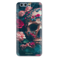 Odolné silikónové puzdro iSaprio - Skull in Roses - Huawei Honor 9