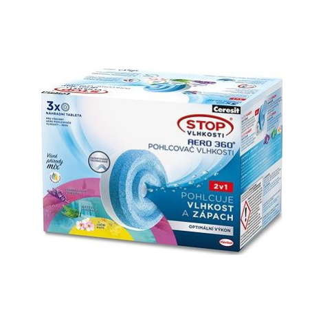 Stop vlhkosti Aero 360°, náhradné tablety Triopack AROMA, 3× 450 g