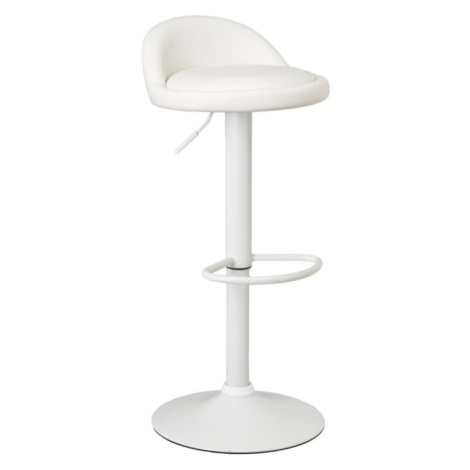 Biele barové stoličky s nastaviteľnou výškou z imitácie kože v súprave 2 ks (výška sedadla 72 cm Casa Selección
