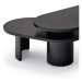 Čierny konferenčný stolík v dekore jaseňa 120x50 cm Nori - Teulat