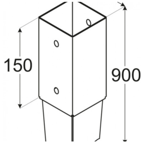 Trebor Pätka stĺpiku špicatá 101x900x150mm