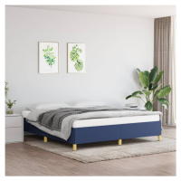 vidaXL Rám na boxspring posteľ modrý 180x200 cm látka