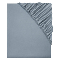 LIVARNO home Napínacia plachta z bavlneného saténu, 140 – 160 x 200 cm (modrá)