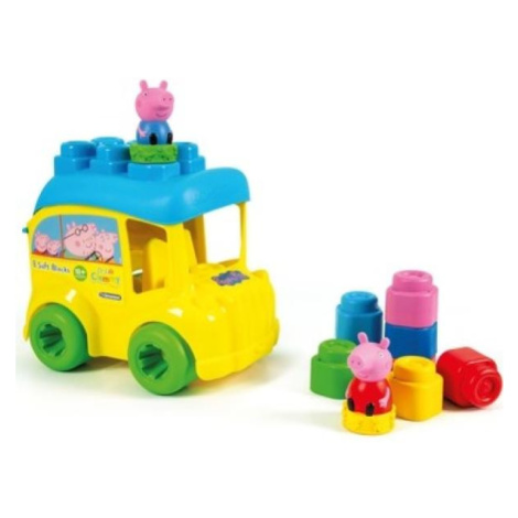 Clemmy Pepa Pig autobus 8 diely set mäkkých stavebných kociek