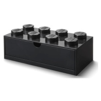 LEGO® stolný box 8 so zásuvkou čierna 316 x 158 x 113 mm