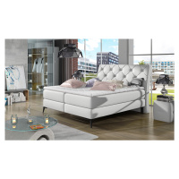 NABBI Lazio 180 čalúnená manželská posteľ s úložným priestorom biela