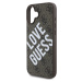 Guess Leather 4G Big Love Logo Kryt s MagSafe pre iPhone 16, Hnedý