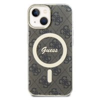 Guess IML 4G MagSafe Apple iPhone 15 GUHMP15SH4STW Brown