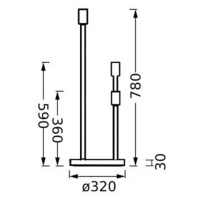 Stojacia lampa LEDVANCE Decor Stick 3-svetelná. Výška 78 cm, tmavosivá